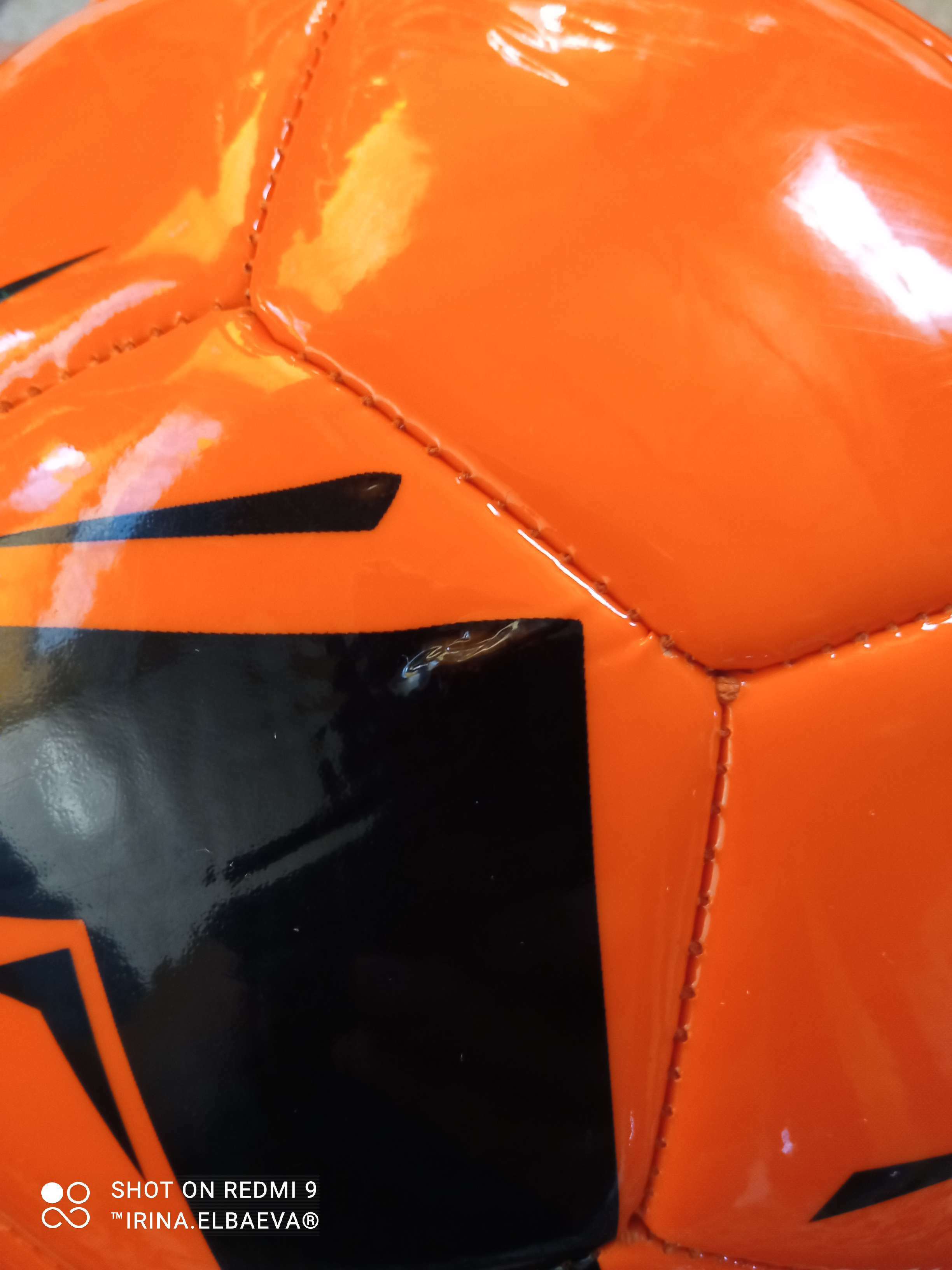 Фотография покупателя товара Мяч футбольный MINSA, PU, машинная сшивка, 32 панели, р. 5 - Фото 4