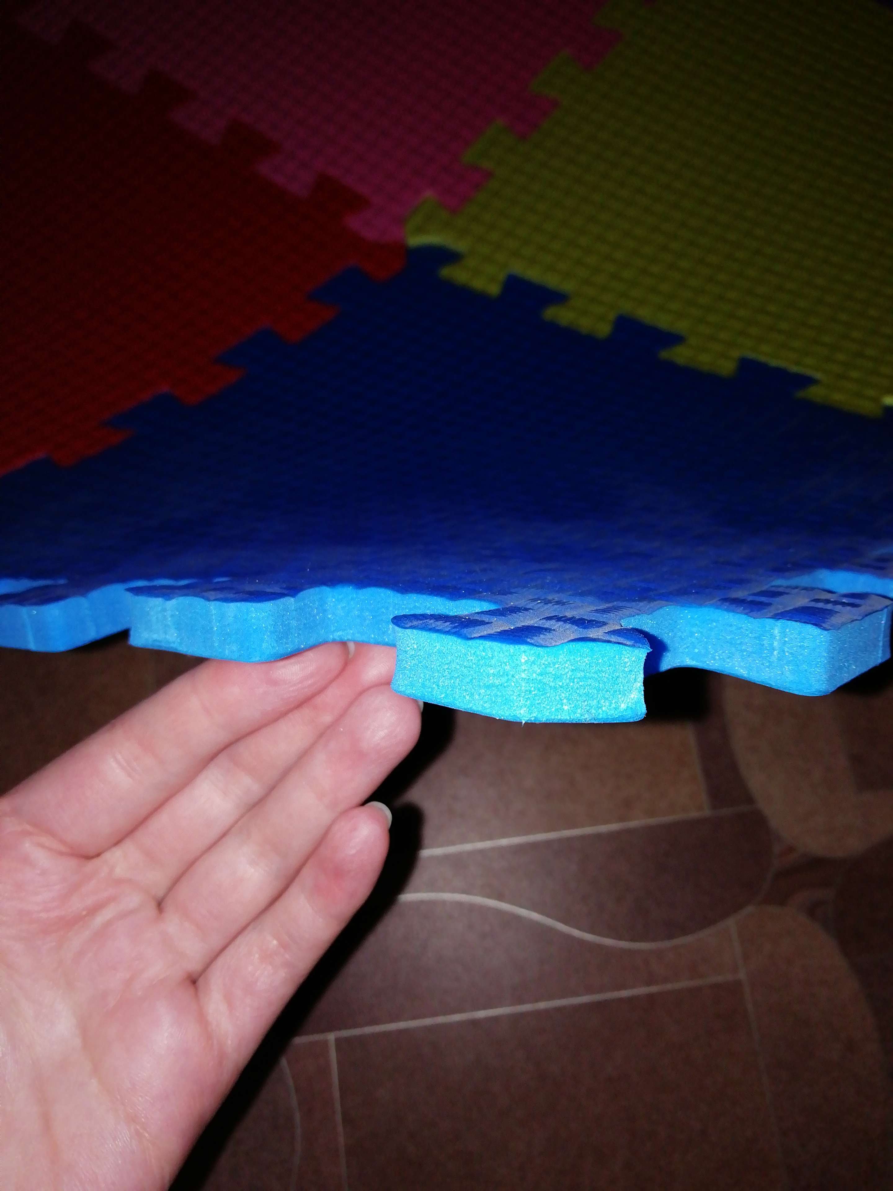 Фотография покупателя товара Детский коврик-пазл «Радуга» (мягкий), 9 элементов 33 х 33 х 0,9 см, термоплёнка