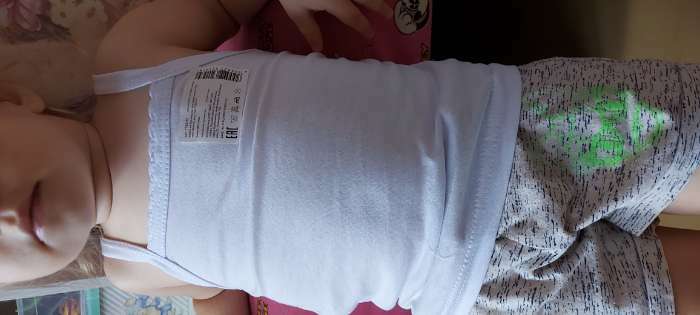 Фотография покупателя товара Майка на бретельках для девочки, цвет белый, рост 98 - Фото 5