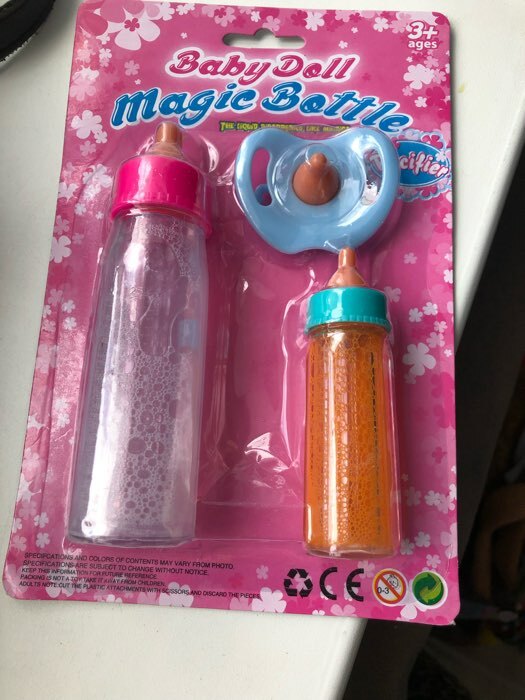 Фотография покупателя товара Волшебная бутылочка для кукол, набор 2 шт. с соской, МИКС, уценка