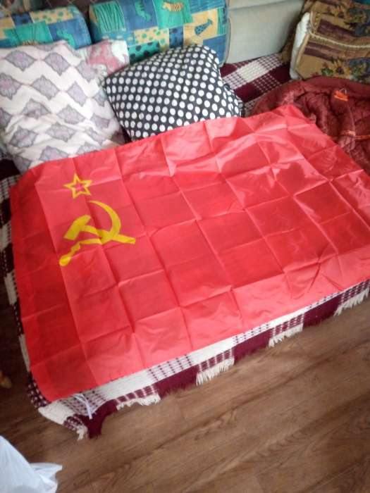 Фотография покупателя товара Флаг СССР, 90 х 150 см, полиэфирный шёлк