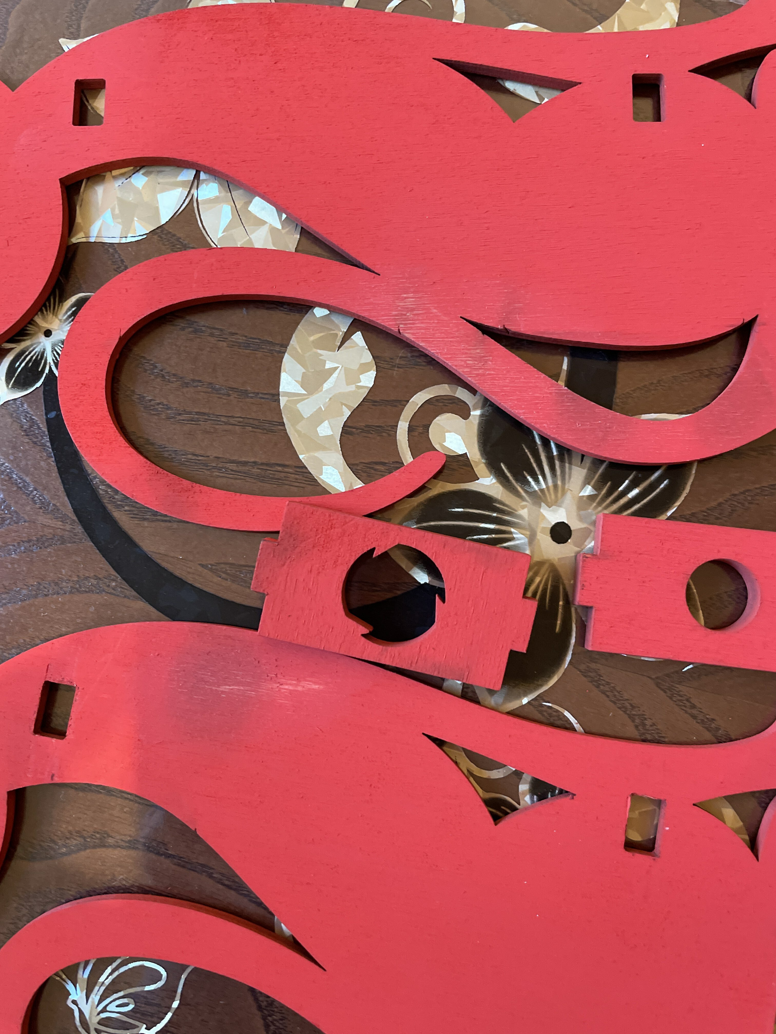 Фотография покупателя товара Кашпо деревянное 13×5.2×24.5 см с 1 колбой "Кошка", красный Дарим Красиво