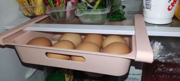 Фотография покупателя товара Полка для яиц в холодильник, подвесная, 12 ячеек, 26×17×5 см, цвет МИКС - Фото 5