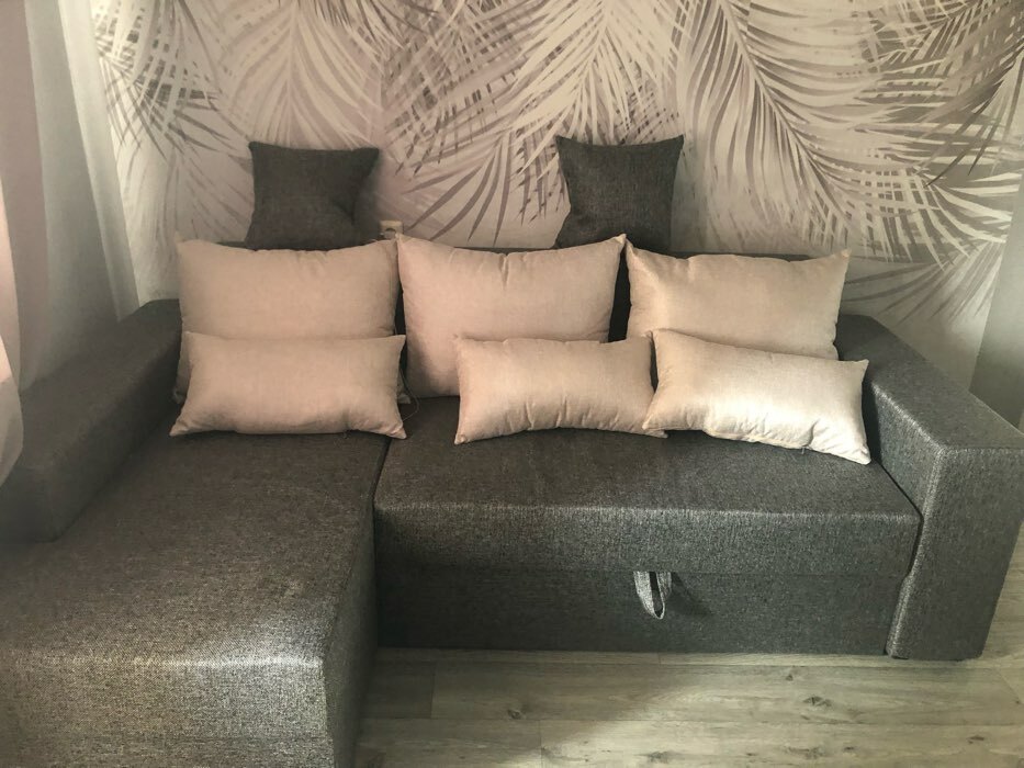 Фотография покупателя товара Угловой диван «Майами», механизм еврокнижка, левый угол, микровельвет, цвет бежевый - Фото 2