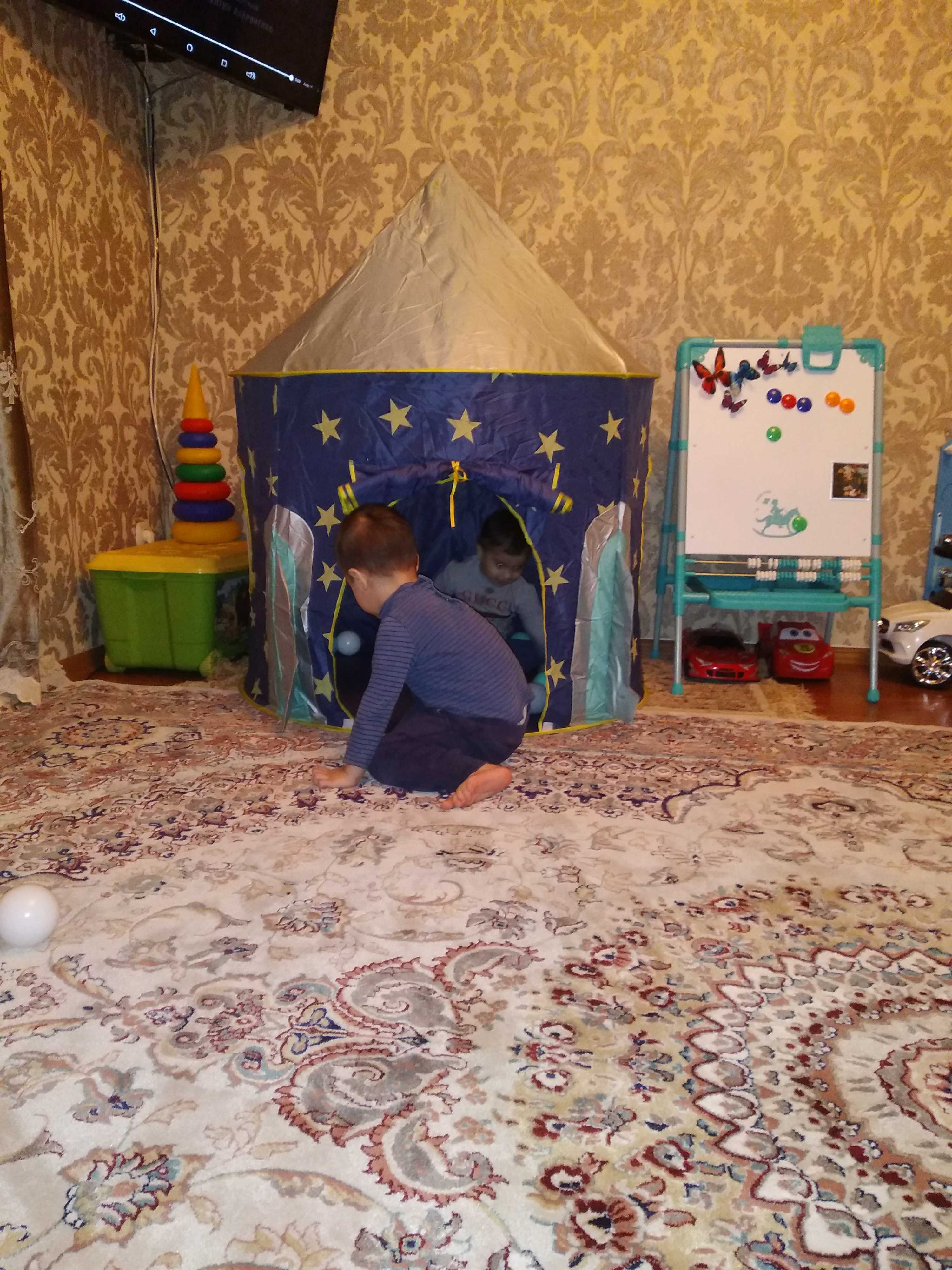 Фотография покупателя товара Палатка детская «Ракета», 135 × 105 × 105 см - Фото 8