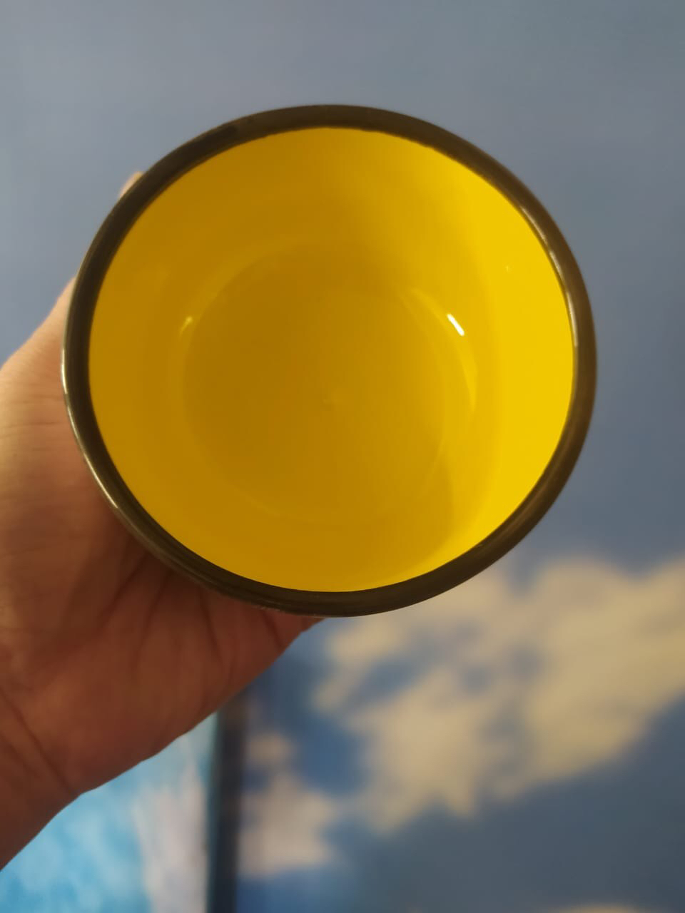 Фотография покупателя товара Пиала керамическая "Персия", 130 мл, жёлтая, 1 сорт, Иран