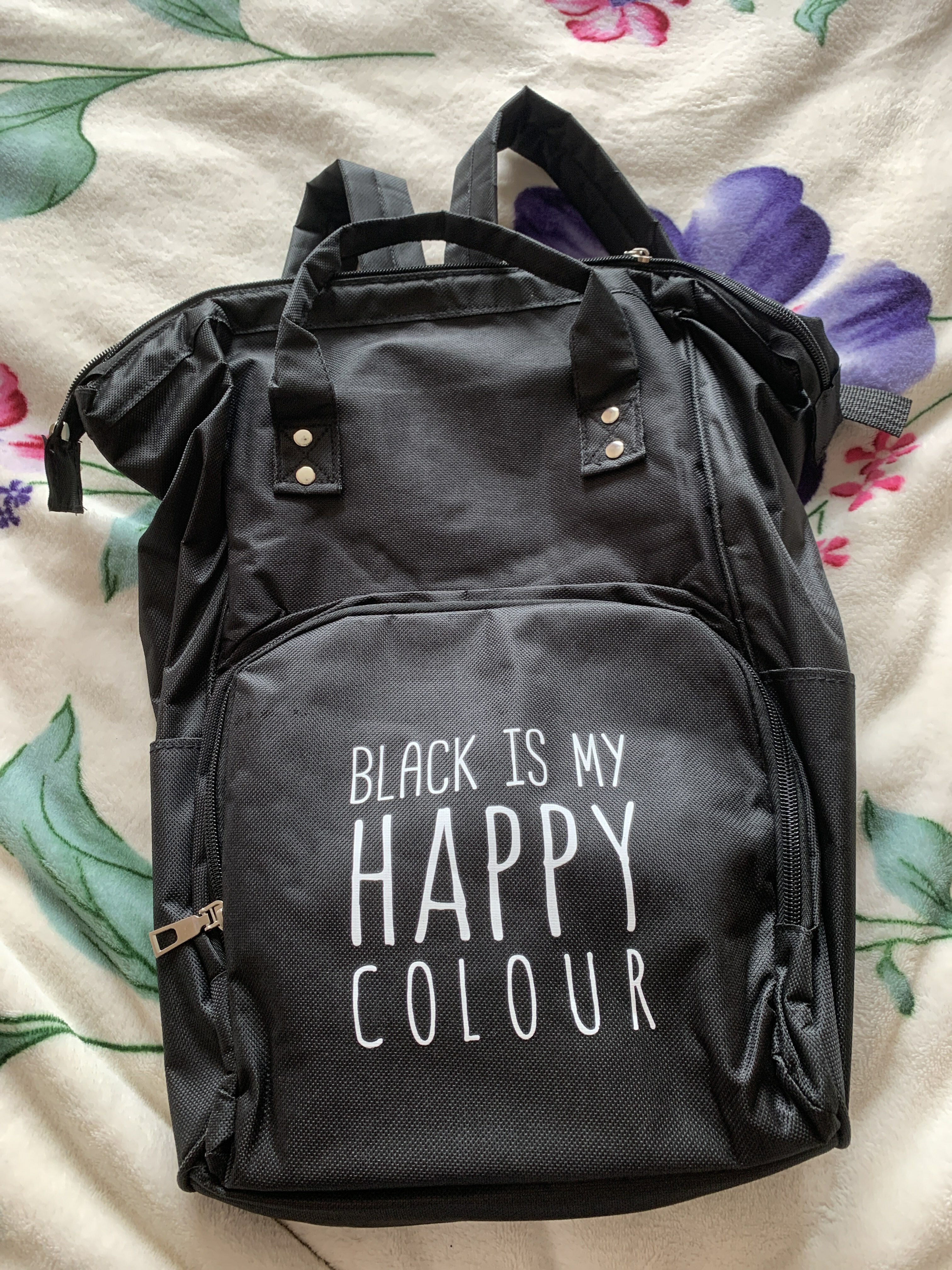 Фотография покупателя товара Рюкзак школьный текстильный Black, с карманом, 25х13х38 чёрныQ - Фото 4