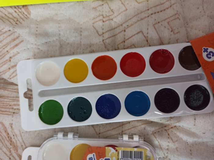 Фотография покупателя товара Акварель 12 цветов Calligrata, без кисти, картон - Фото 20