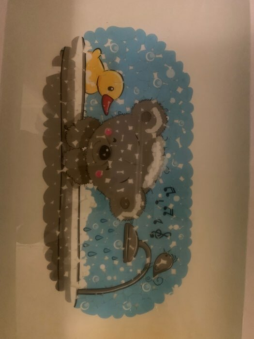 Фотография покупателя товара SPA-коврик для ванны на присосках «Мишка в ванне», 36×69 см - Фото 1
