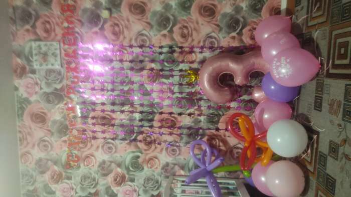 Фотография покупателя товара Дождик "Праздник" цветочки, 100х200 см, микс - Фото 5