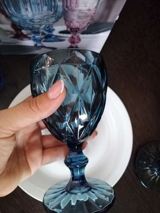 Фотография покупателя товара Набор бокалов стеклянных Magistro «Круиз», 250 мл, 8×15,3 см, 6 шт, цвет синий - Фото 7