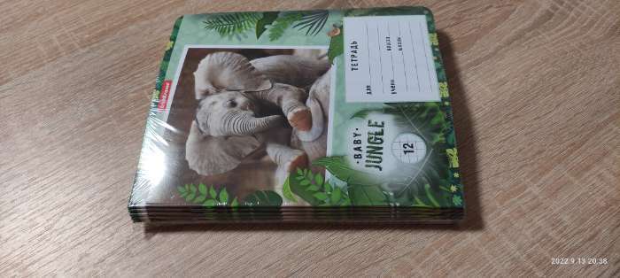 Фотография покупателя товара Тетрадь 12 листов в клетку ErichKrause Baby Jungle, обложка мелованный картон, блок офсет, МИКС (1 вид в спайке) - Фото 3