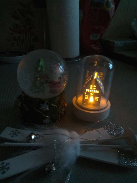 Фотография покупателя товара Новогодний сувенир с подсветкой «Зимний домик»