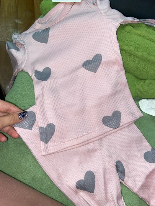 Фотография покупателя товара Костюм: джемпер и легинсы Крошка, Я «Сердца», рост 80-86 см, цвет розовый - Фото 2