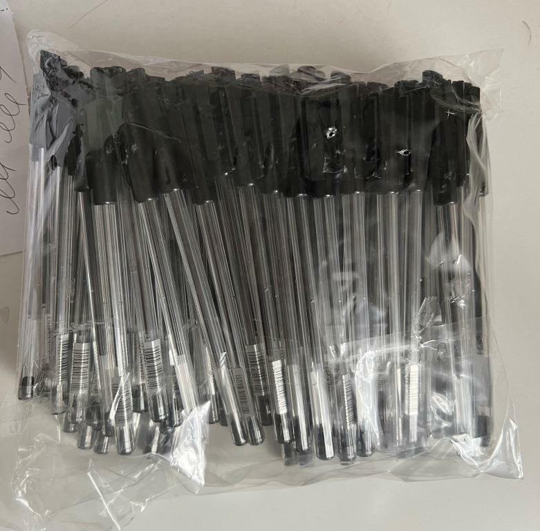 Фотография покупателя товара Ручка шариковая 0,7 мм, стержень чёрный, корпус прозрачный с чёрным колпачком