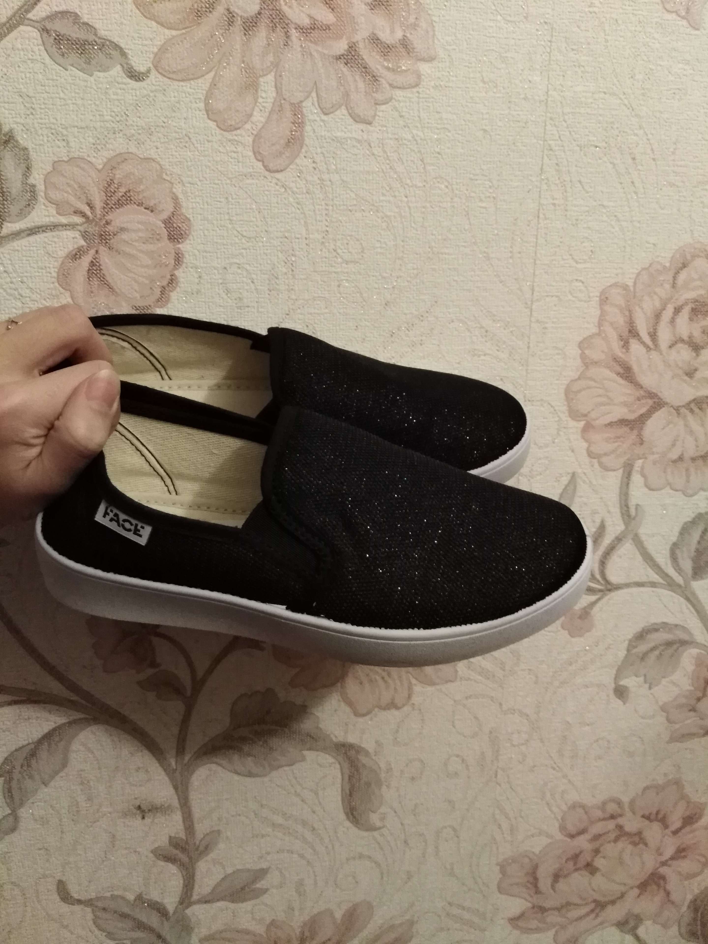 Фотография покупателя товара Слипоны женские Face арт. RT-03-01-01, цвет чёрный, размер 41 - Фото 2