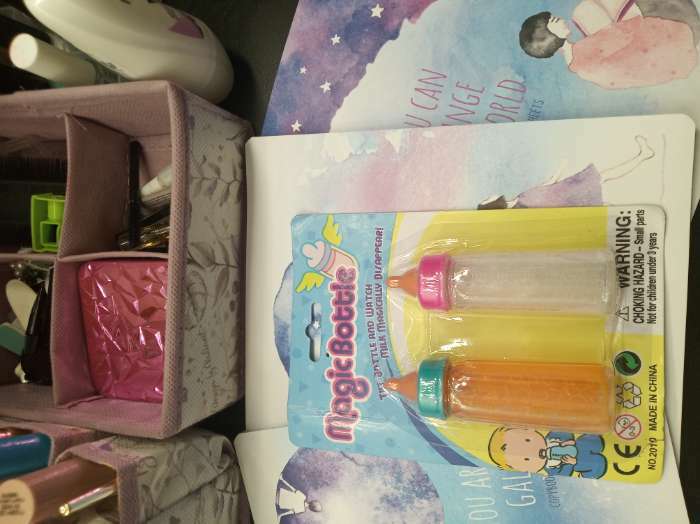 Фотография покупателя товара Волшебная бутылочка для кукол, набор 2 шт., МИКС, уценка (высохла жидкость, замят блистер)