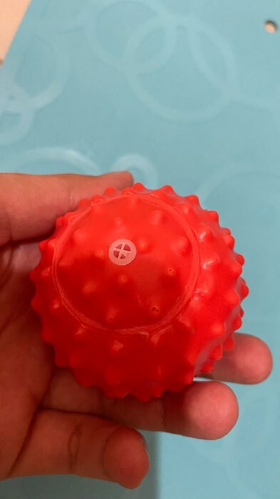 Фотография покупателя товара Развивающий тактильный мячик «Акула», с пищалкой, 1 шт, Крошка Я - Фото 9