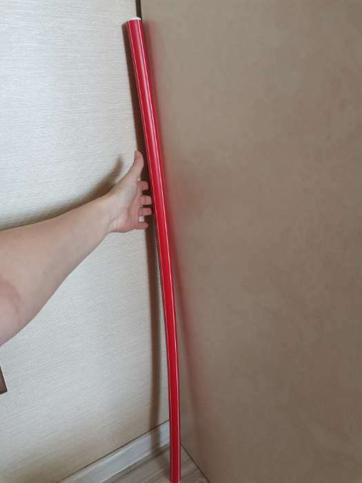 Фотография покупателя товара Палка гимнастическая 90 см, цвет красный