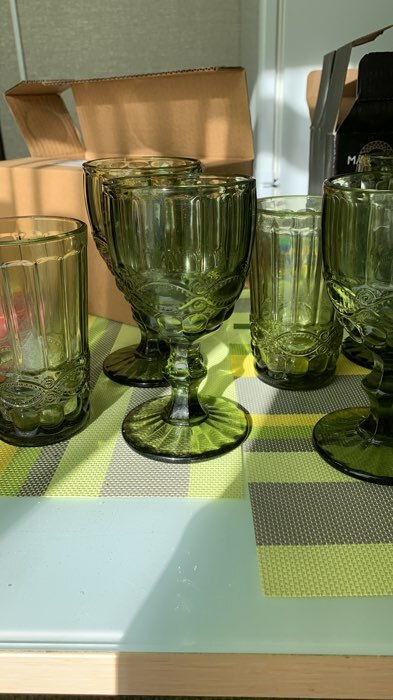 Фотография покупателя товара Набор бокалов стеклянных Magistro «Ла-Манш», 250 мл, 9×15,2 см, 6 шт, цвет зелёный - Фото 9