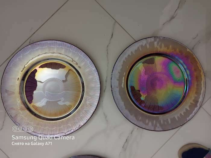 Фотография покупателя товара Тарелка стеклянная подстановочная «Чарм», d=33 см, цвет хамелеон - Фото 2