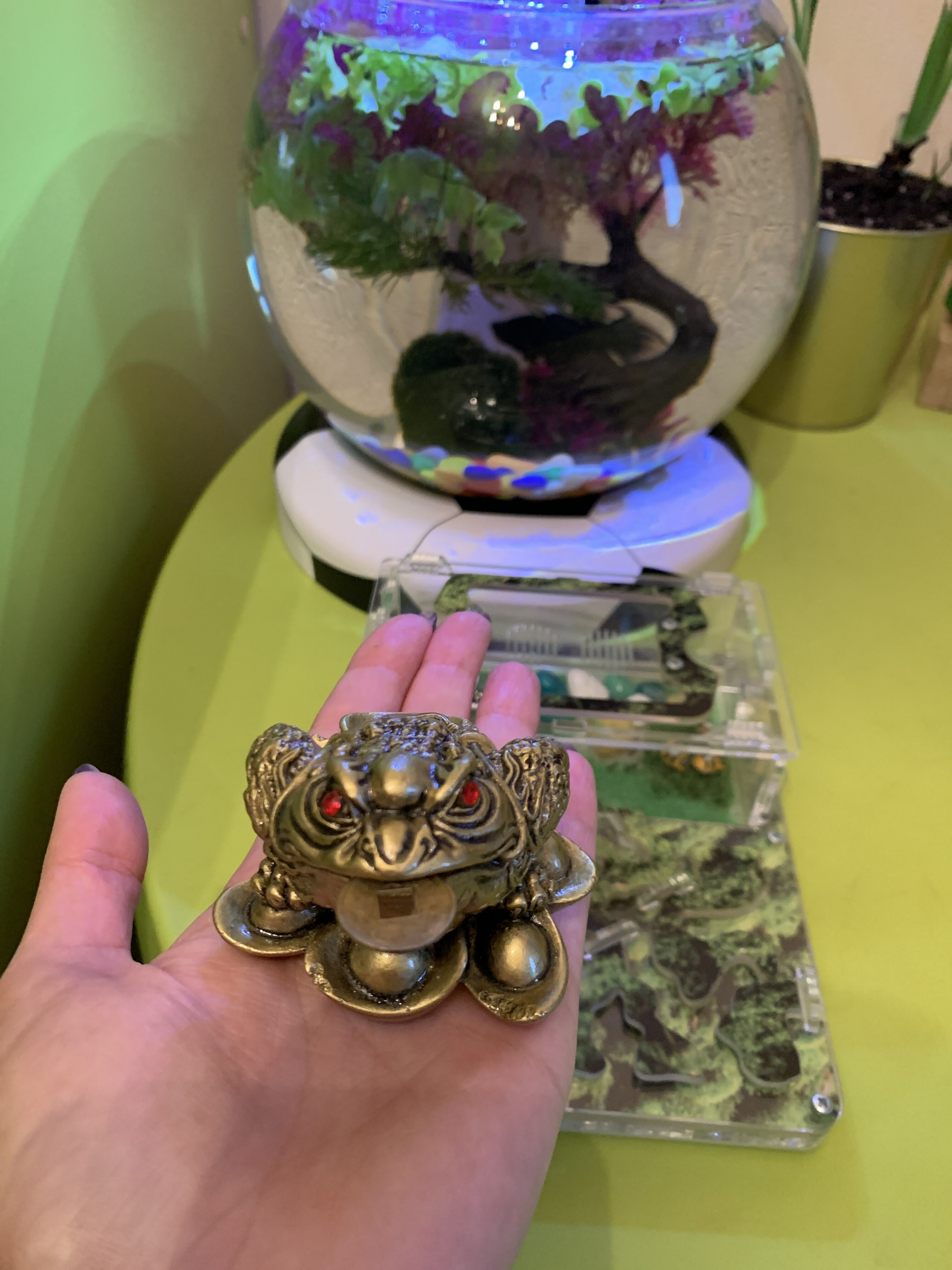 Фотография покупателя товара Нэцке полистоун под бронзу "Денежная жаба на слитках золота" 4,7х6,5х6,3 см - Фото 2