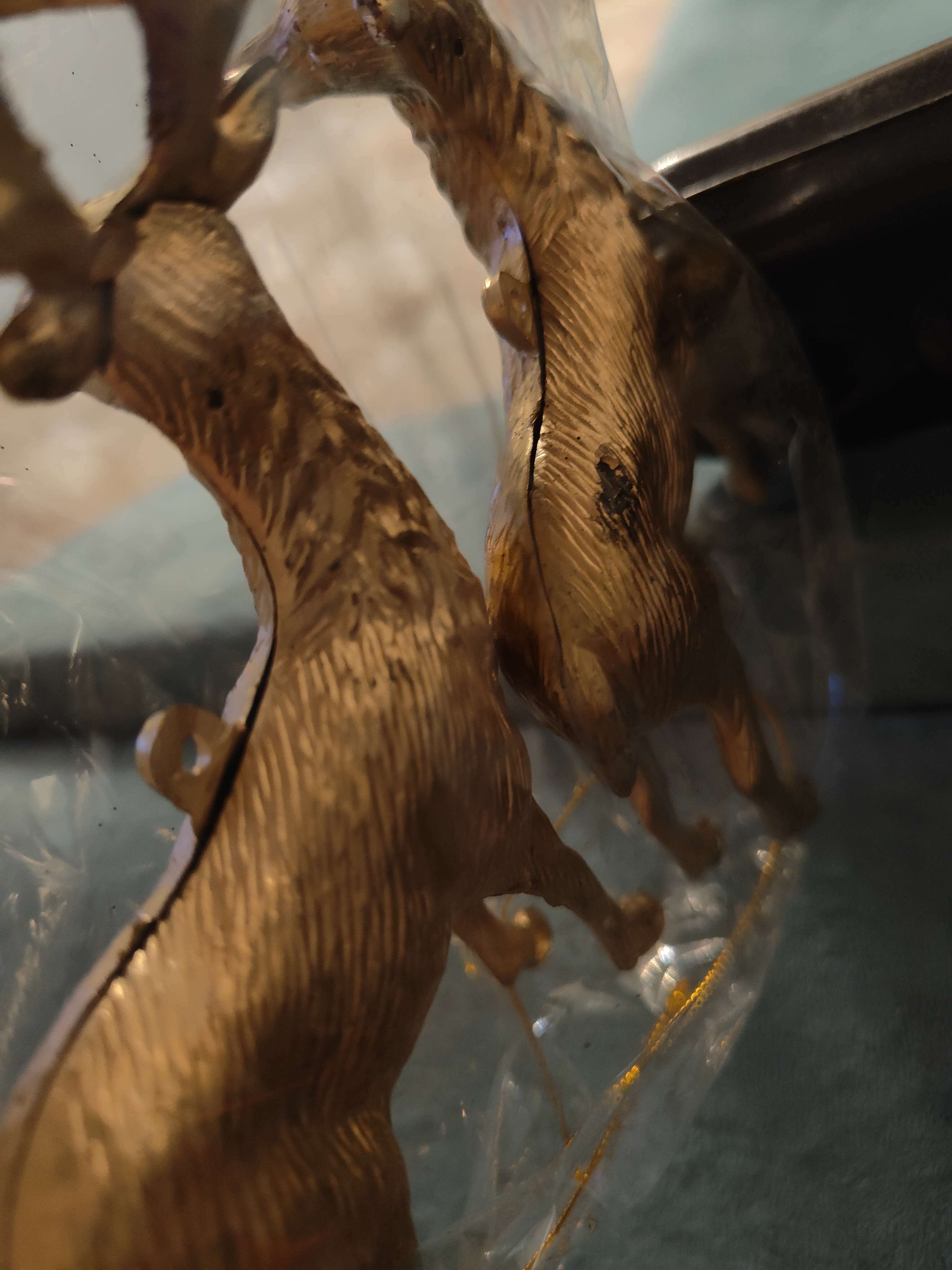 Фотография покупателя товара Украшение ёлочное "Благородный олень" (набор 2 шт) 8х15 см, золото - Фото 61