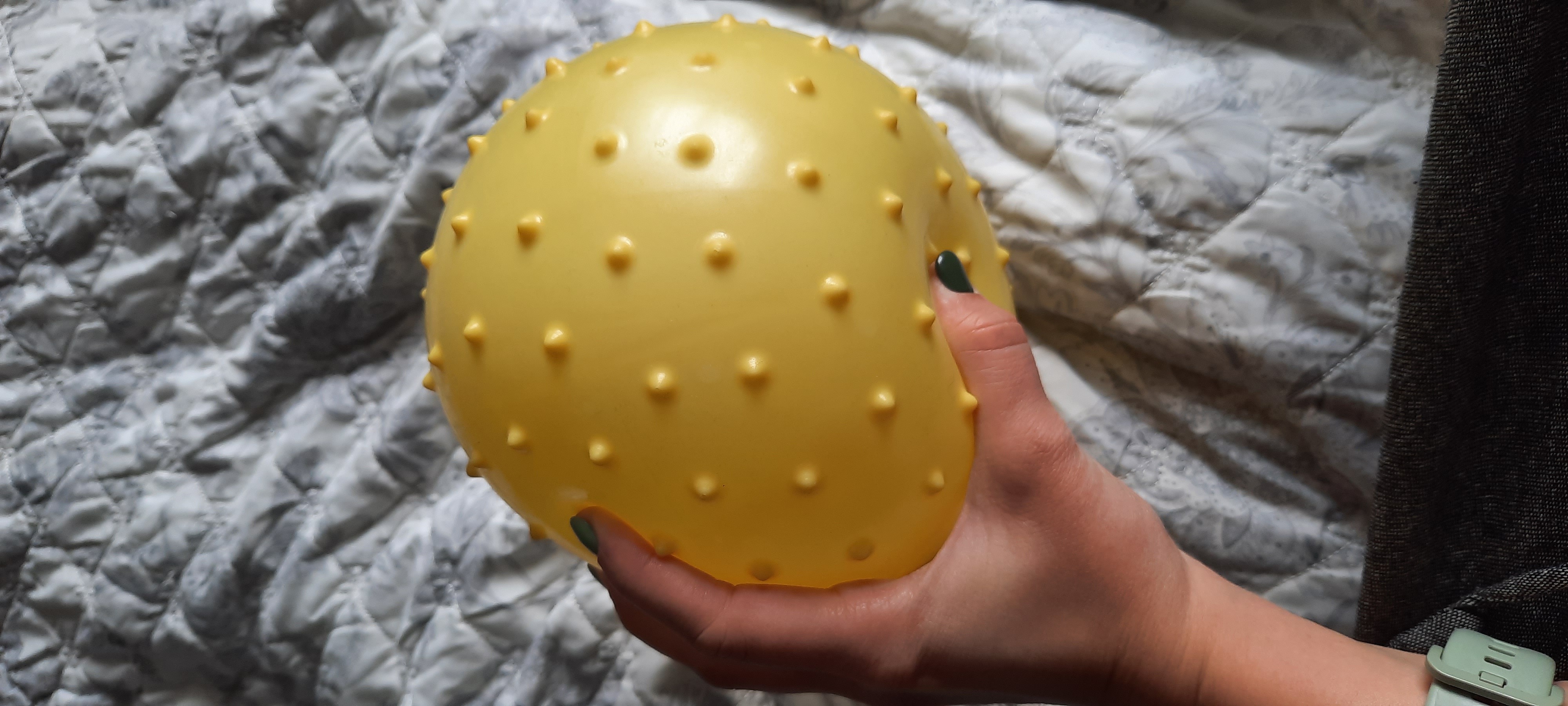 Фотография покупателя товара Мяч массажный, d=20 см, 50 г, цвета МИКС - Фото 1