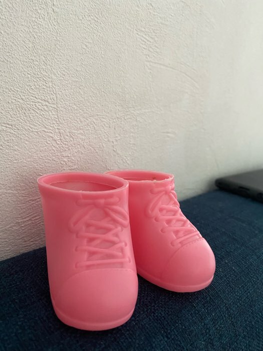Фотография покупателя товара Ботинки для куклы «Бантики», длина подошвы: 6,5 см, 1 пара, цвет розовый - Фото 3