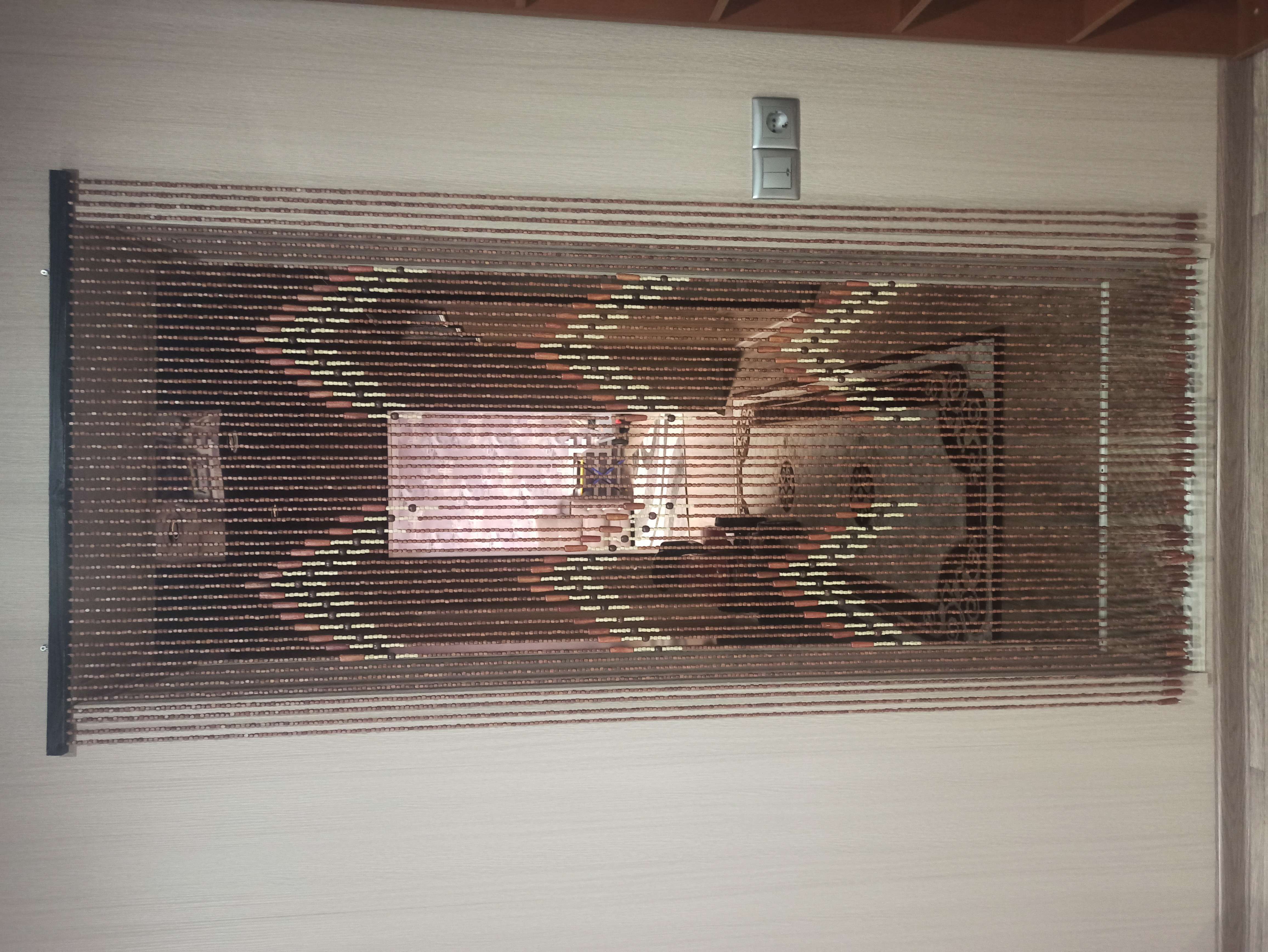 Фотография покупателя товара Занавеска декоративная деревянная, 90×195 см, 52 нити - Фото 1