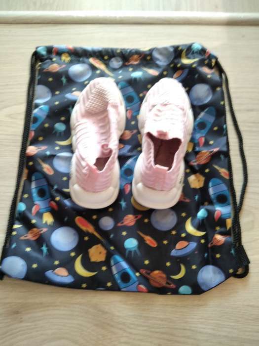 Фотография покупателя товара Мешок для обуви, отдел на шнурке, цвет синий/разноцветный - Фото 1
