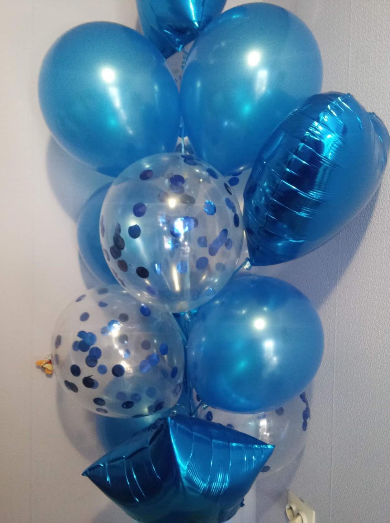 Фотография покупателя товара Букет из шаров "Романтика", фольга, латекс, синий, набор из 14 шт. - Фото 6