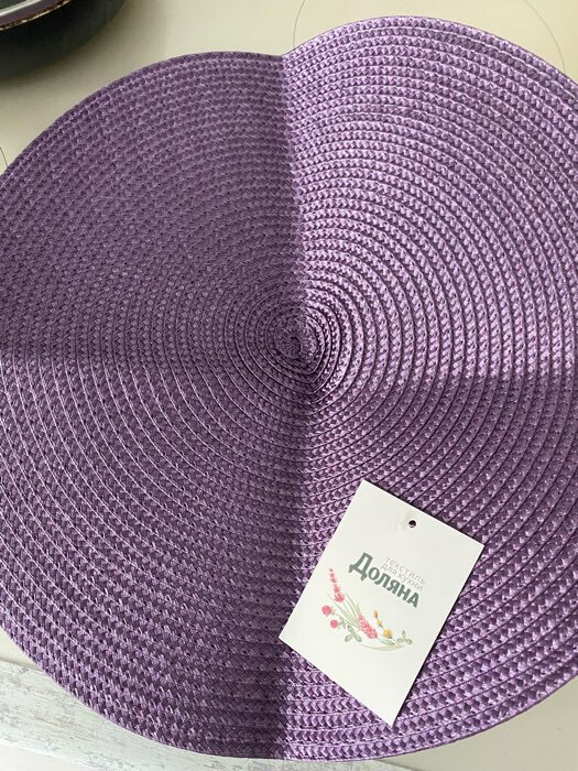 Фотография покупателя товара Салфетка сервировочная Доляна  "Классика", цв.фиолетовый, d 38 см