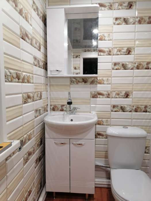 Фотография покупателя товара Комплект мебели для ванной комнаты "Гармония 55": тумба с раковиной + зеркало-шкаф - Фото 4
