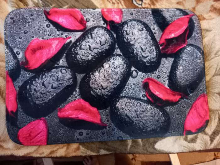 Фотография покупателя товара Коврик Доляна «Камни лепестки роз», 40×60 см