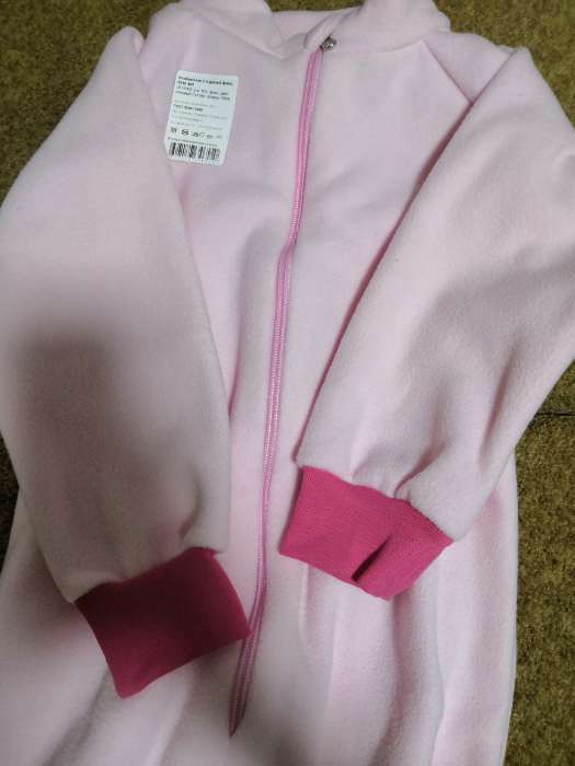 Фотография покупателя товара Комбинезон детский, цвет розовый, рост 80 см - Фото 3