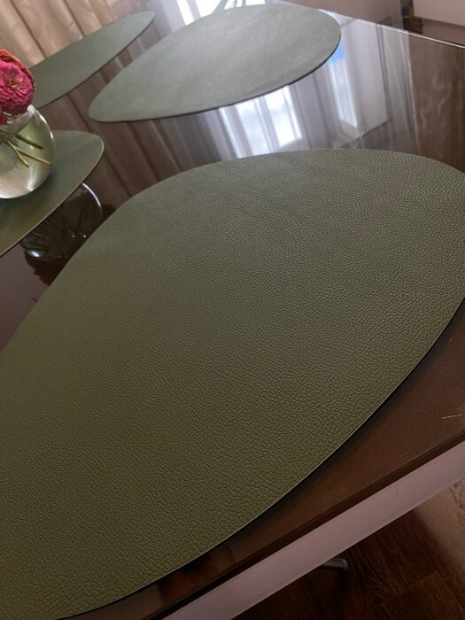 Фотография покупателя товара Набор салфеток сервировочных на стол Доляна «Тэм», 44×35 см, 4 шт, цвет зелёный - Фото 7