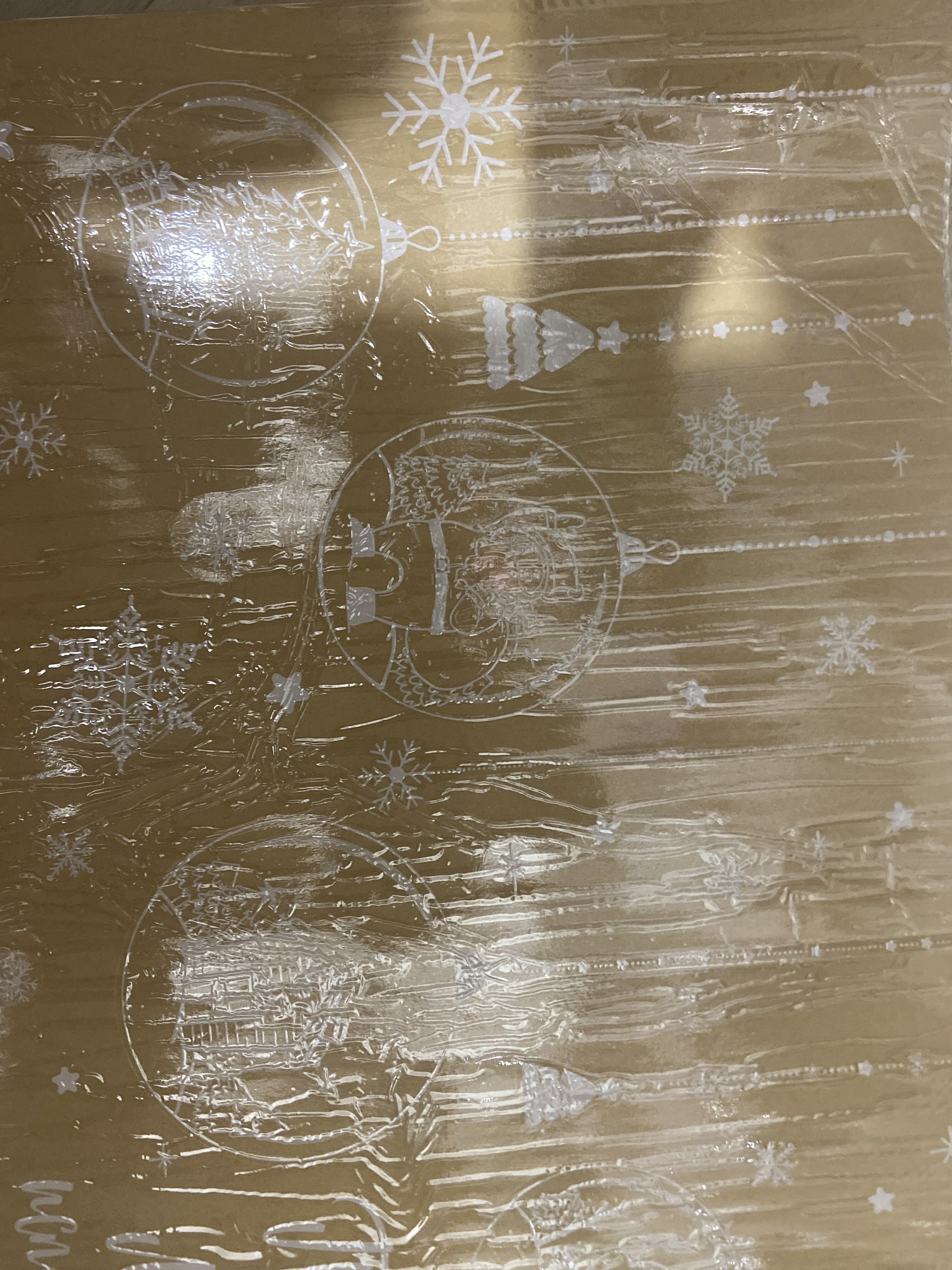 Фотография покупателя товара Наклейки для окон «Cнежинки», многоразовая, 33 х 50 см, Новый год - Фото 26