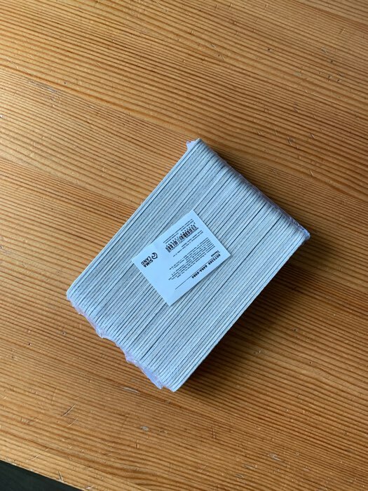 Фотография покупателя товара Пилка - наждак «Классика», на деревянной основе, абразивность 180, 10 см, фасовка 50 шт, цвет серый - Фото 1