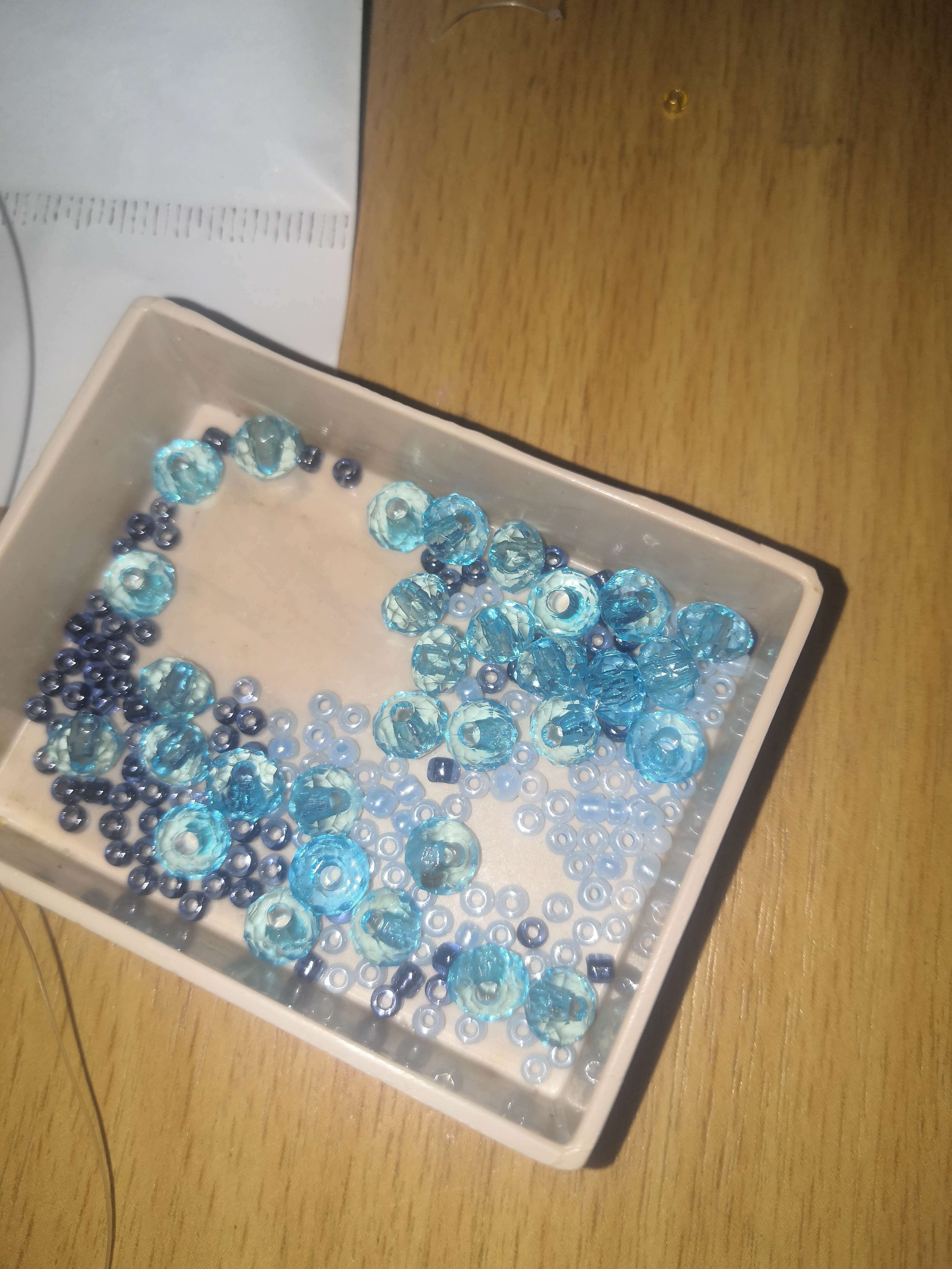 Фотография покупателя товара Бусины для творчества пластик "Кристалл с гранями голубой" набор 20 гр 0,4х0,6х0,6 см - Фото 7