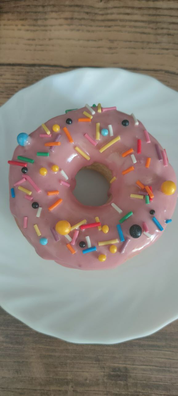 Фотография покупателя товара Форма силиконовая для выпечки Доляна «Сладости. Пончик», 28,5х28,5х3 см, 9 ячеек (d=8 см), цвет розовый - Фото 2