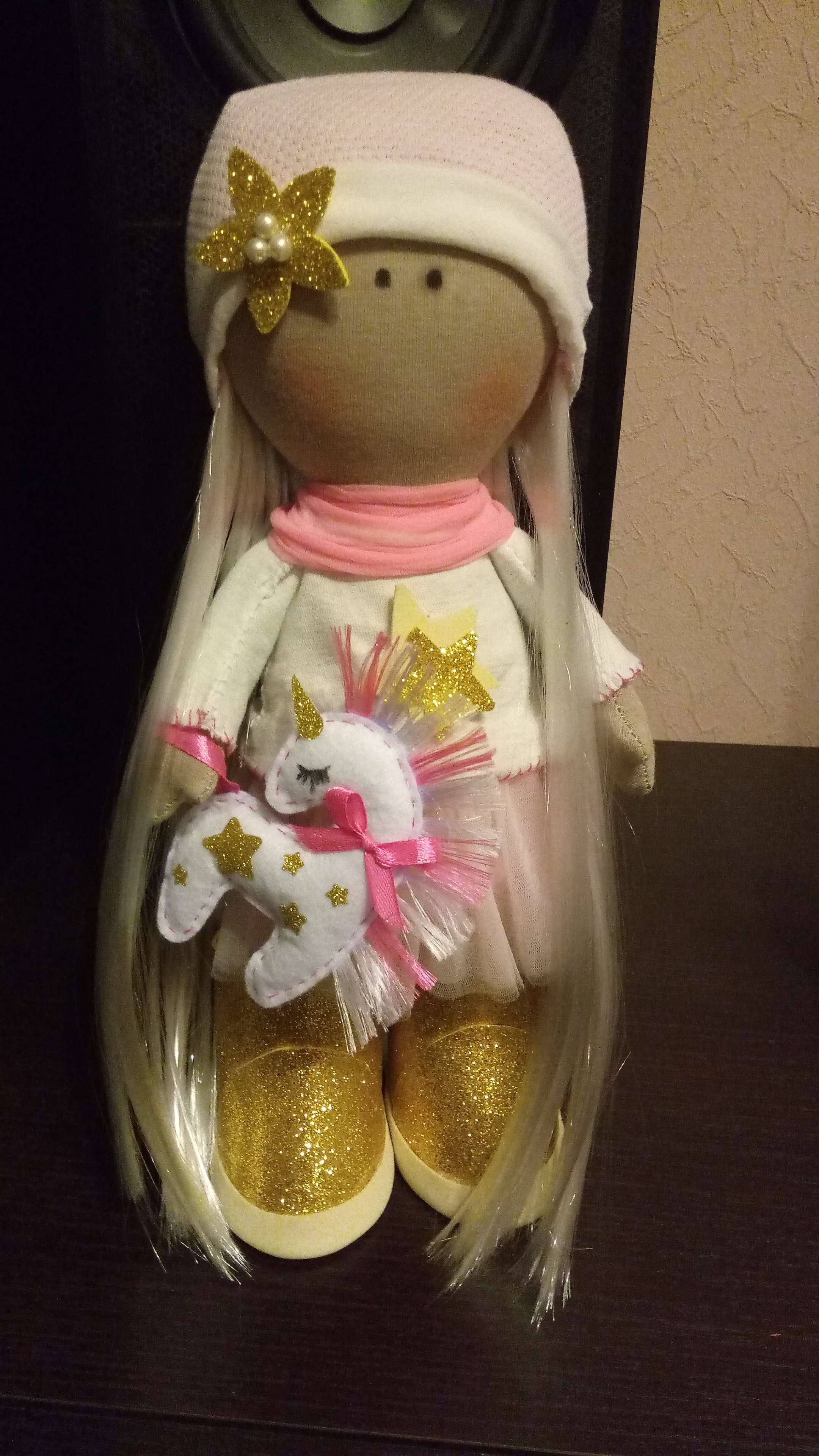 Фотография покупателя товара Набор для создания текстильной куклы "Мечтательница с единорогом" - Фото 1