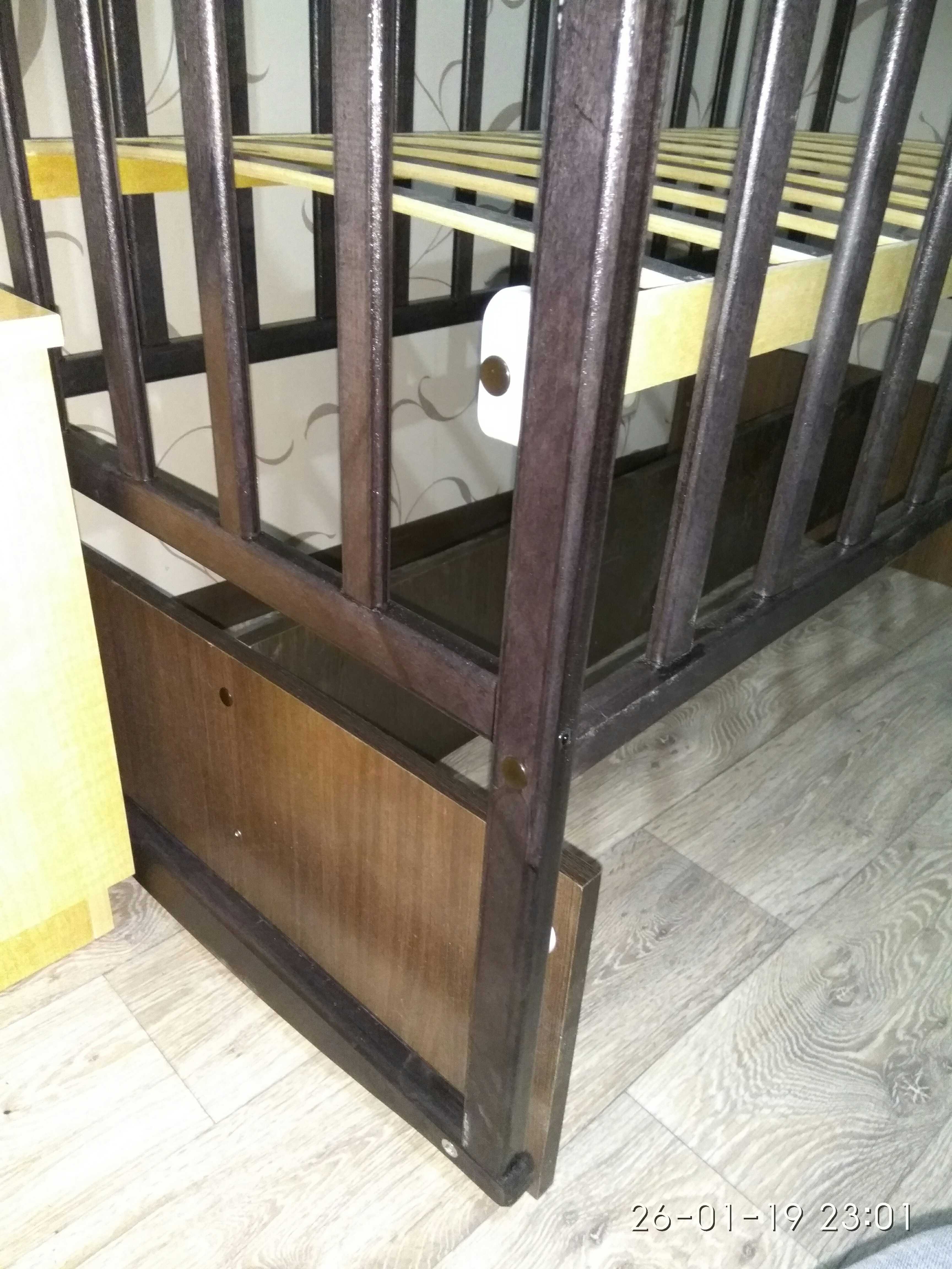 Фотография покупателя товара Детская кроватка с поперечным маятником, цвет берёза - Фото 3