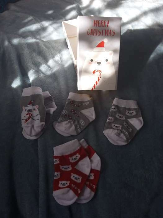 Фотография покупателя товара Набор новогодних носков для девочки Крошка Я «Зайчик», 4 пары, 8-10 см - Фото 4