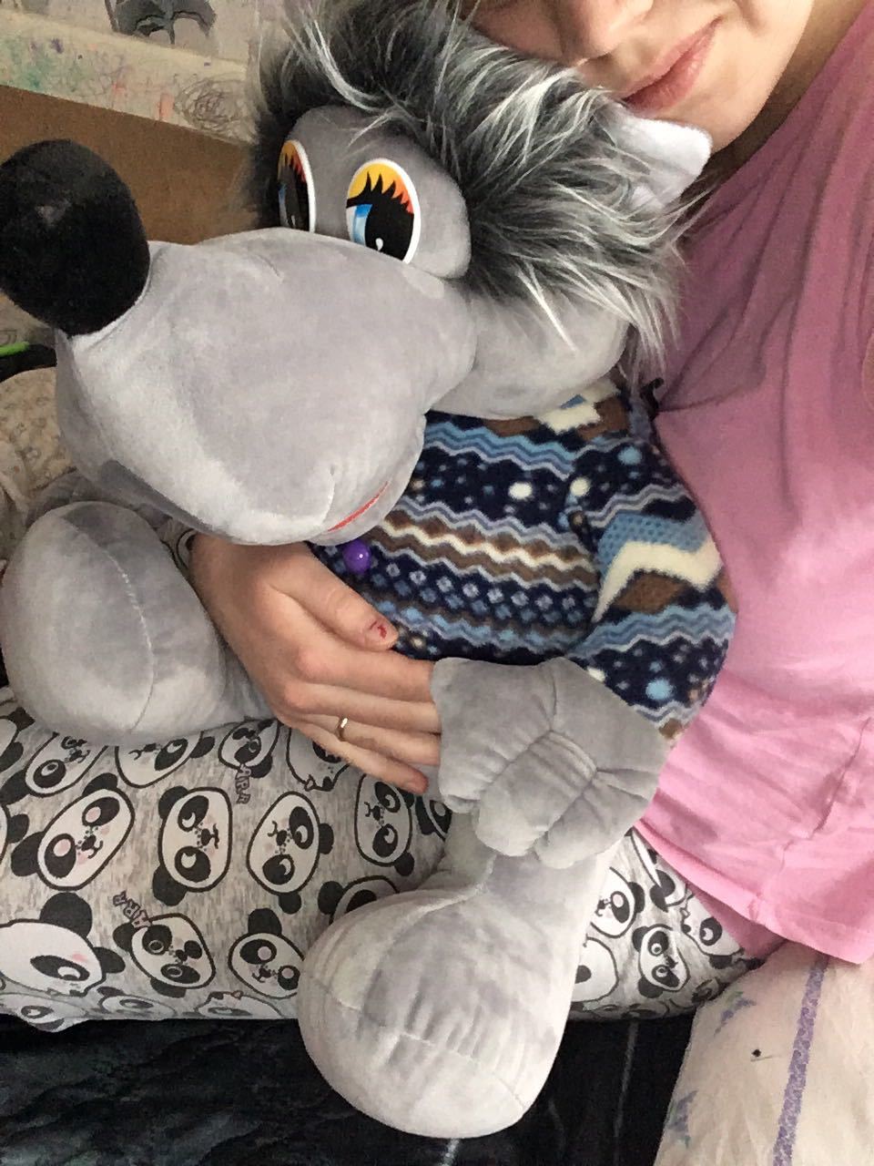 Фотография покупателя товара Мягкая игрушка «Волк в свитере», цвета МИКС
