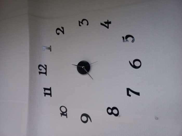 Фотография покупателя товара Часы-наклейка, серия: DIY, "Ясмина", плавный ход, d-45 см, секундная 12 см, цифра 7.5 х 5 см - Фото 10