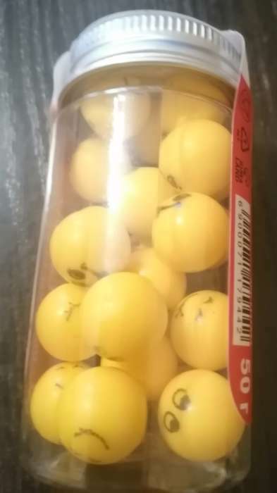 Фотография покупателя товара Кондитерская посыпка «Смайл», шарики, 14 мм, жёлтый, 50 г - Фото 1