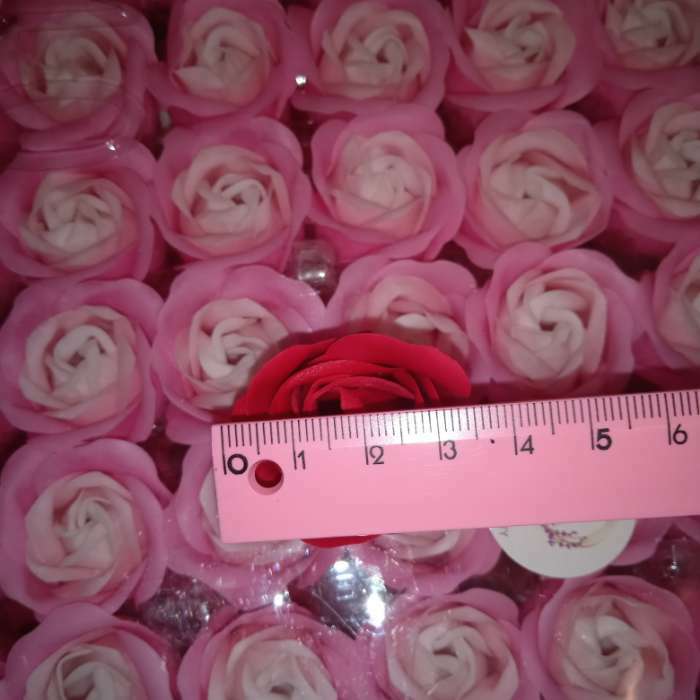 Фотография покупателя товара Розы мыльные красные, набор 81 шт - Фото 7