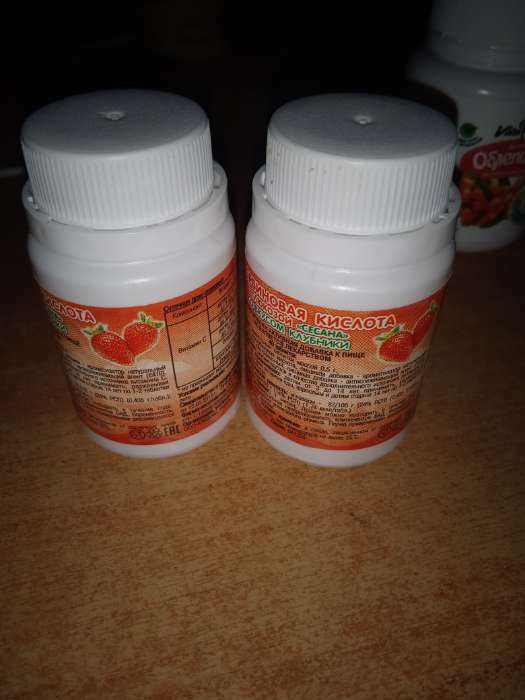 Фотография покупателя товара Аскорбиновая кислота с вкусом клубники «Сесана», 40 штук 0,5 г - Фото 1