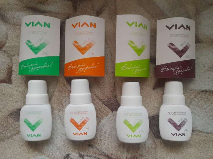 Фотография покупателя товара Натуральный концентрированный дезодорант Vian ENERGY, 50 мл